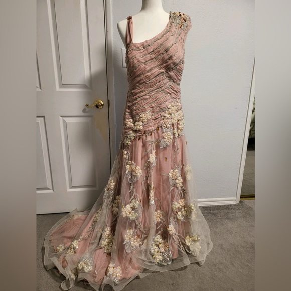 Dresses & Skirts - Pink Floral Evening Gown